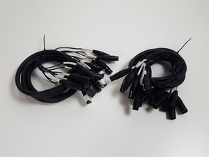 Thumbnail image of Lot of 38 Professional Audio Cables - XLR, 1/4" Jack, 10ft 8 Channel Snakes