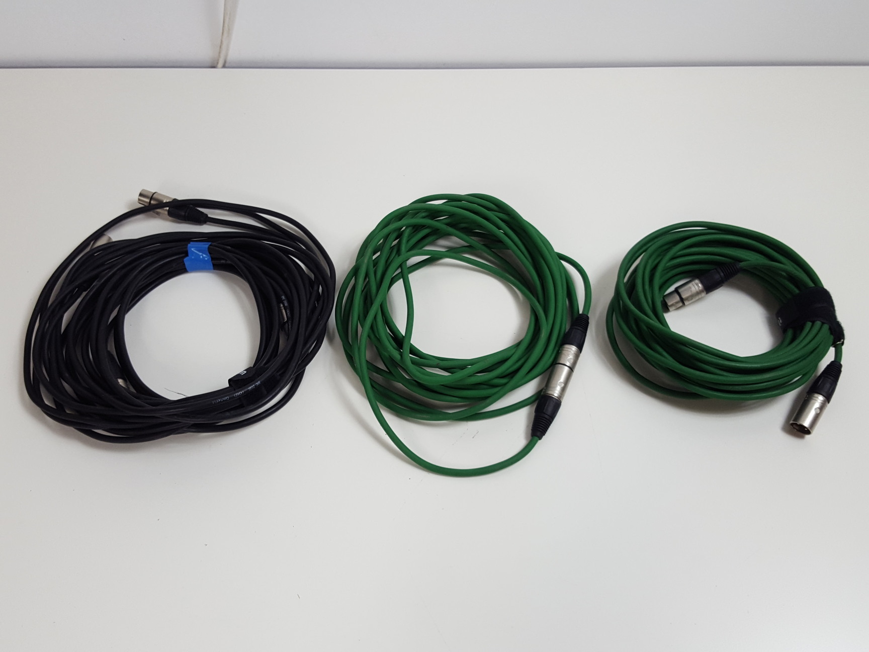 Image of Lot of 38 Professional Audio Cables - XLR, 1/4" Jack, 10ft 8 Channel Snakes