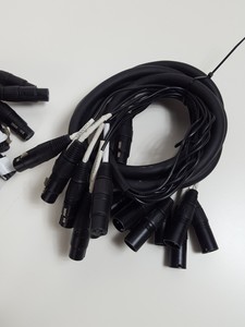 Thumbnail image of Lot of 38 Professional Audio Cables - XLR, 1/4" Jack, 10ft 8 Channel Snakes