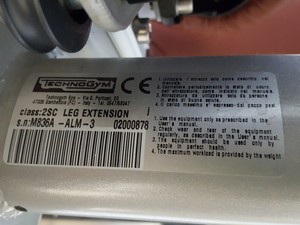 Thumbnail image of TechnoGym Class 2SC Leg Extension Commercial Gym Resistance Machine Seated