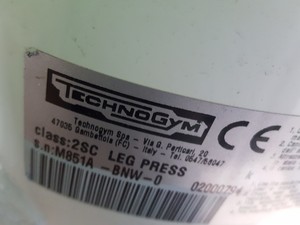 Thumbnail image of TechnoGym Selection Line Class 2SC Seated Leg Press Commercial Gym Resistance