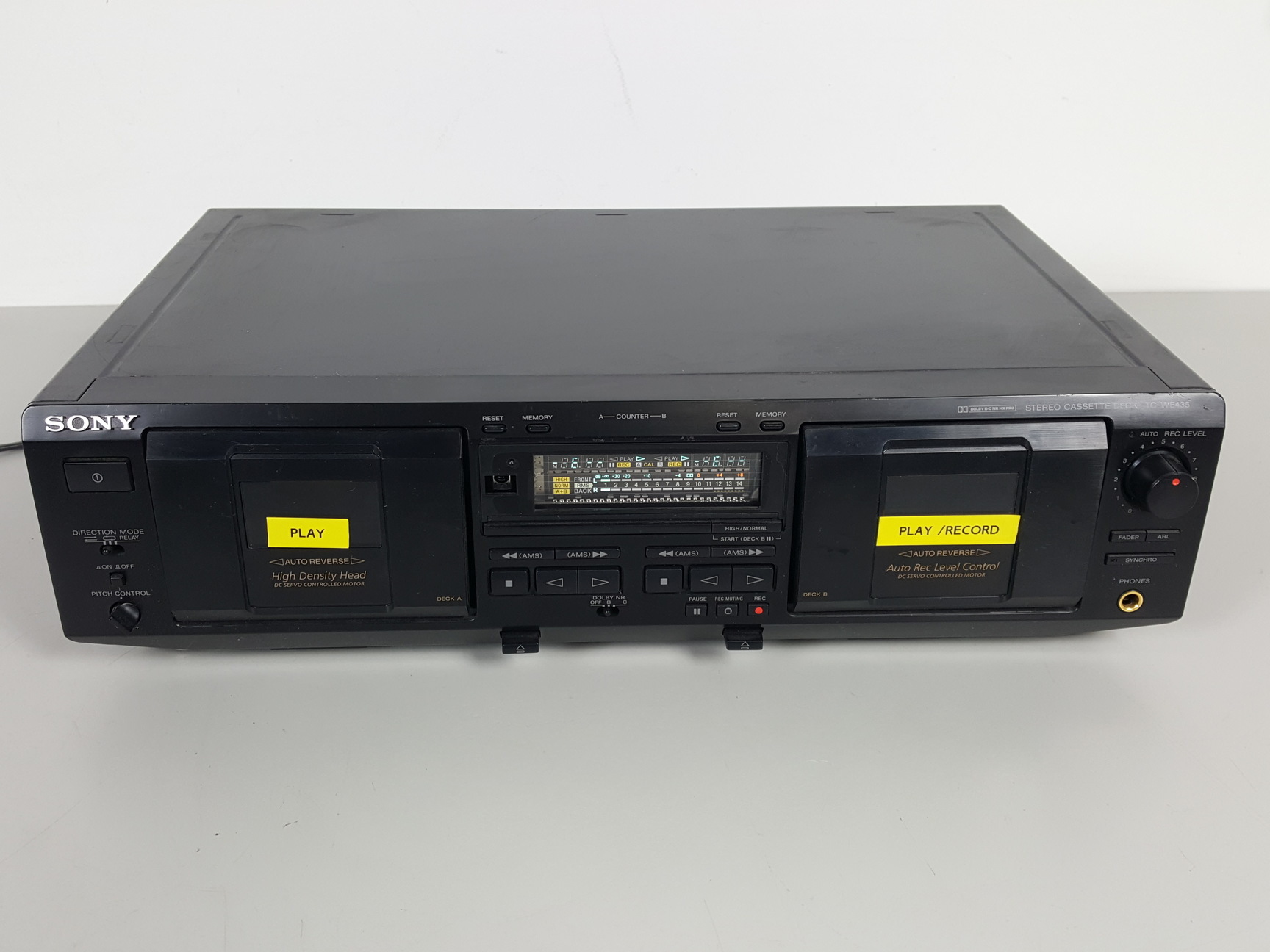 Sony Stereo Cassette Deck Tape Player Model TCWE435