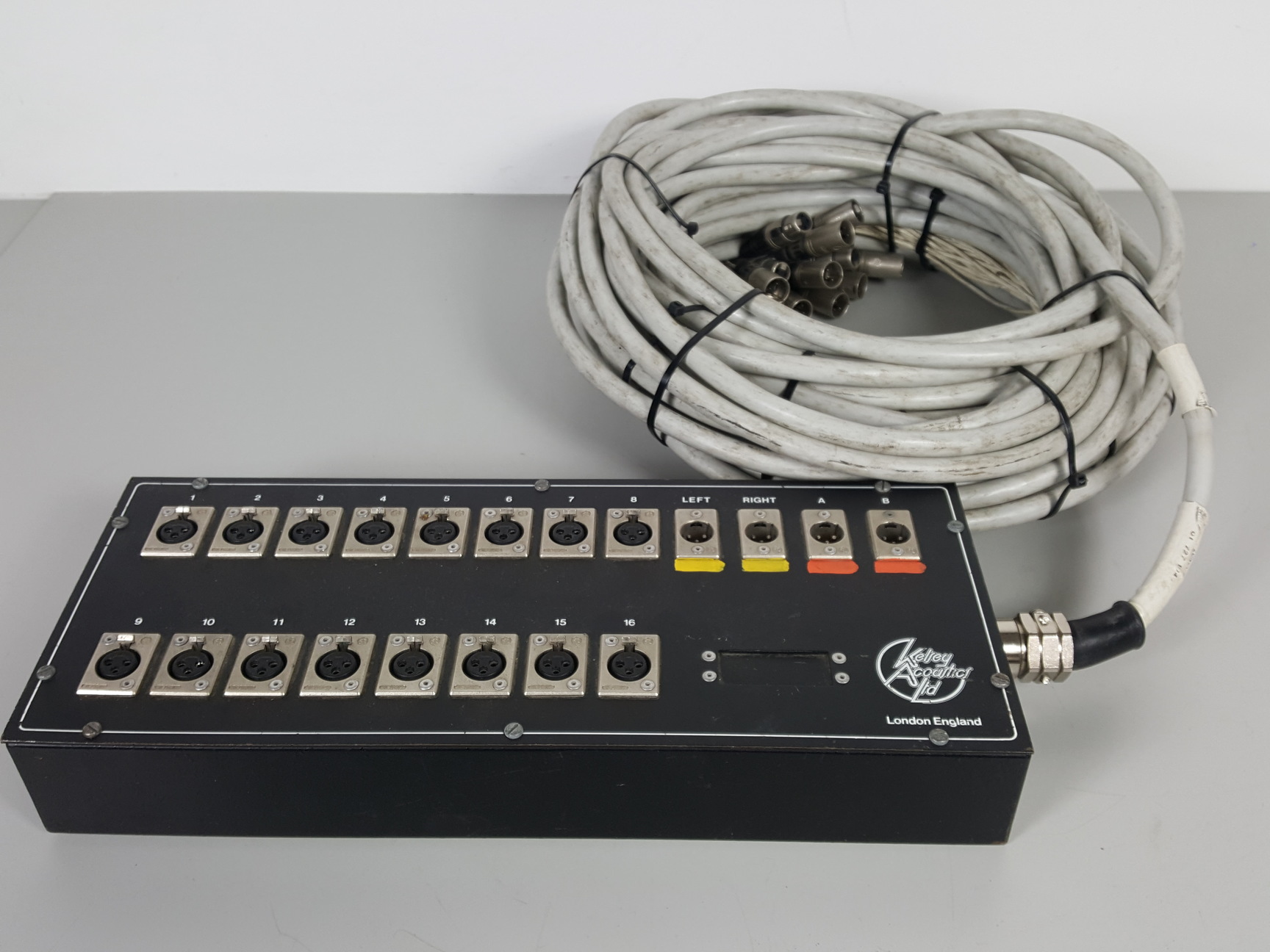Image of Kelsey Acoustics Ltd Stage Box - 16 XLR Ports, Female to Male - 80ft Tails