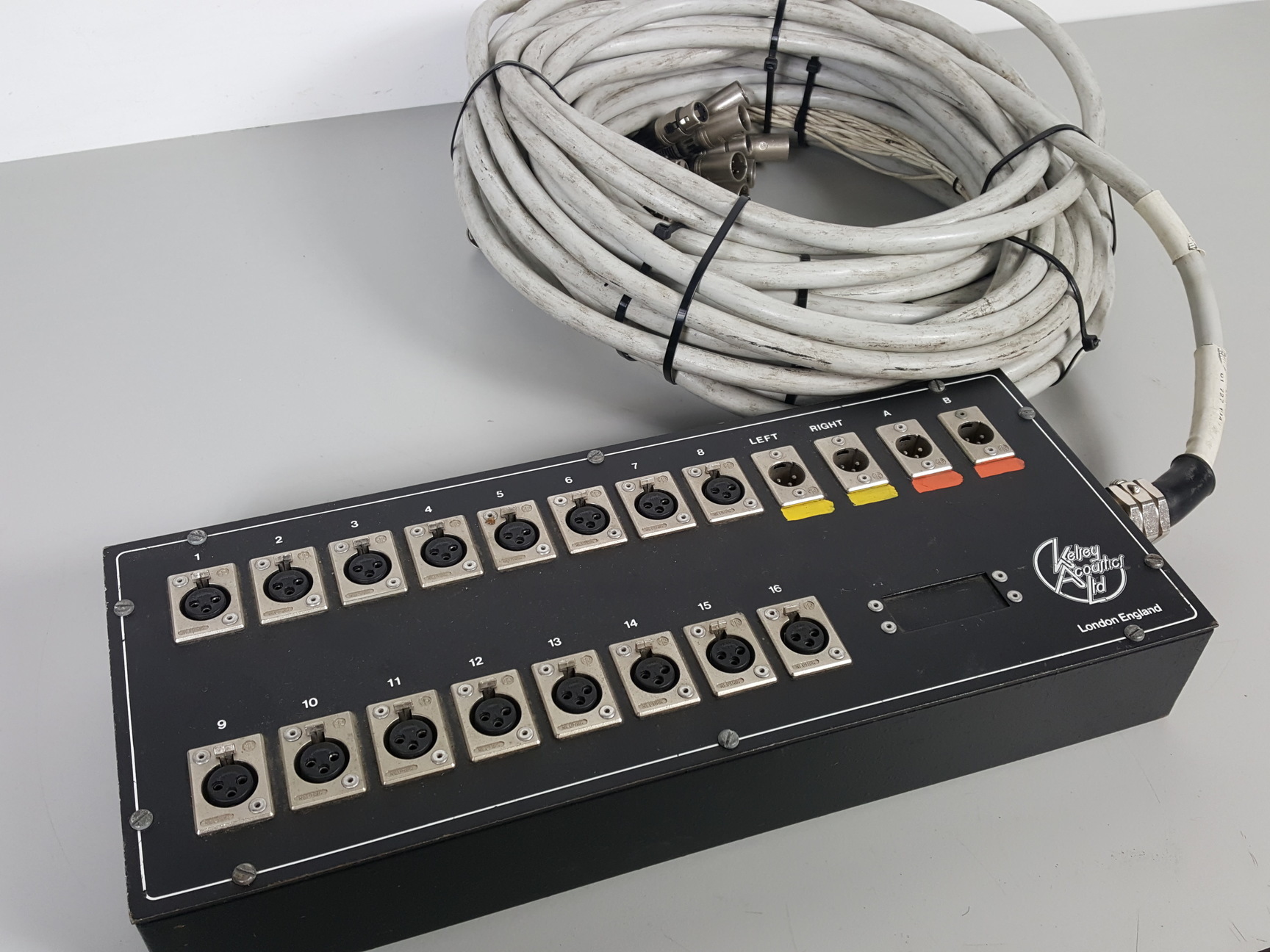 Image of Kelsey Acoustics Ltd Stage Box - 16 XLR Ports, Female to Male - 80ft Tails