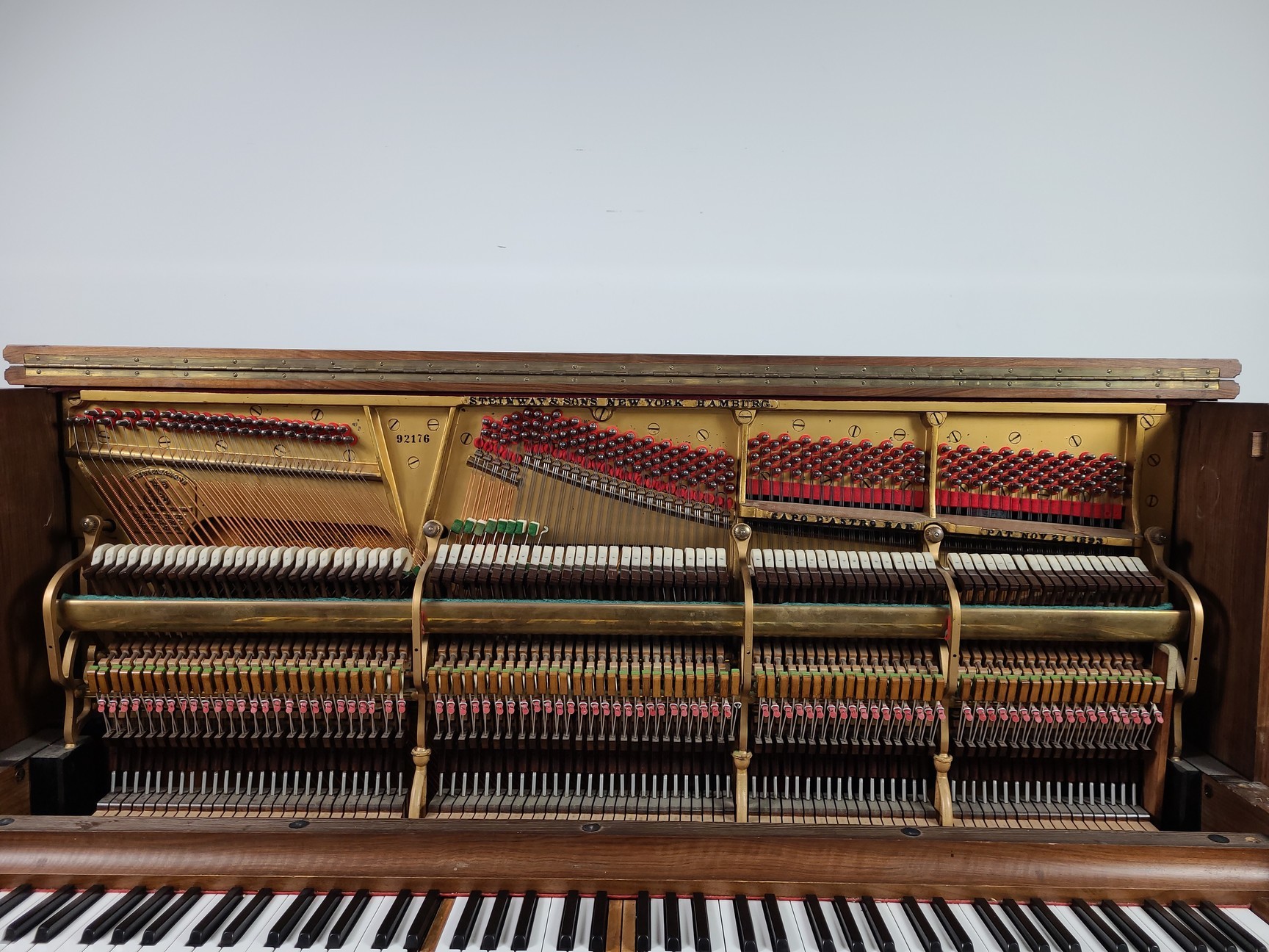 Image of Steinway & Sons Upright Piano (92176) Satin Walnut, 1899, 88 keys