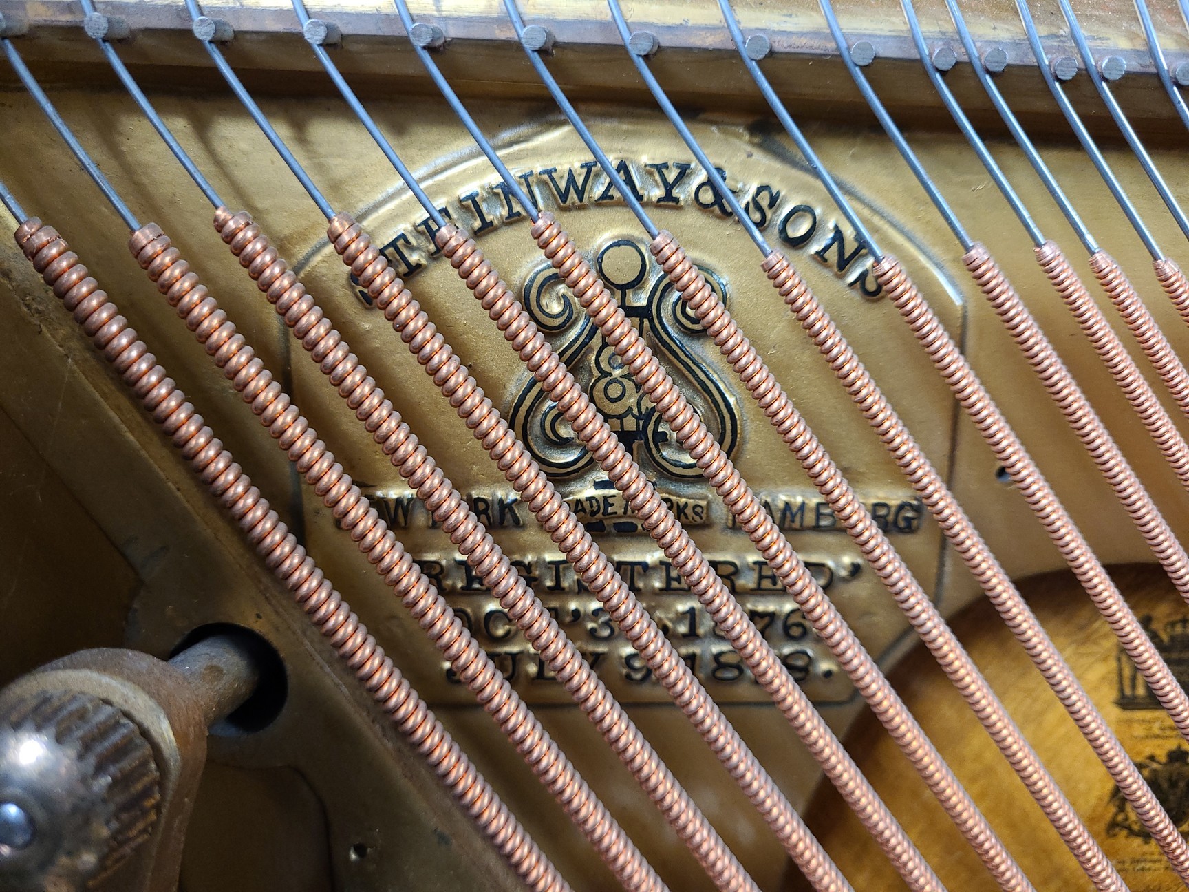 Image of Steinway & Sons Upright Piano (92176) Satin Walnut, 1899, 88 keys