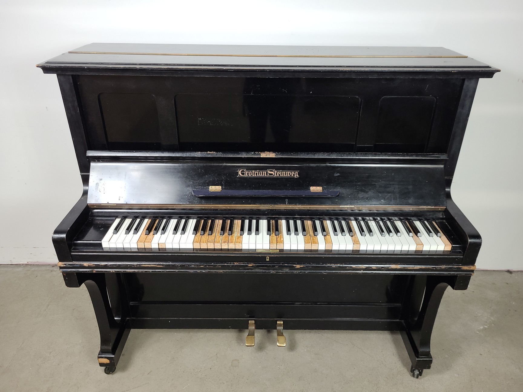 Image of Grotrian Steinweg (18583) Model 130 Upright Piano 1906, 85 Key Ebonised Casework
