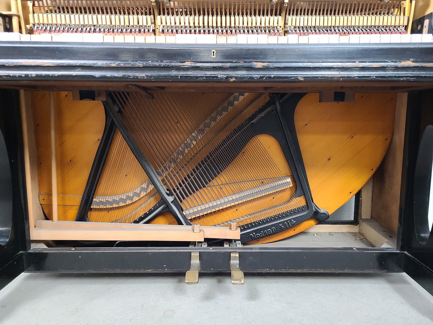 Image of Grotrian Steinweg (18583) Model 130 Upright Piano 1906, 85 Key Ebonised Casework