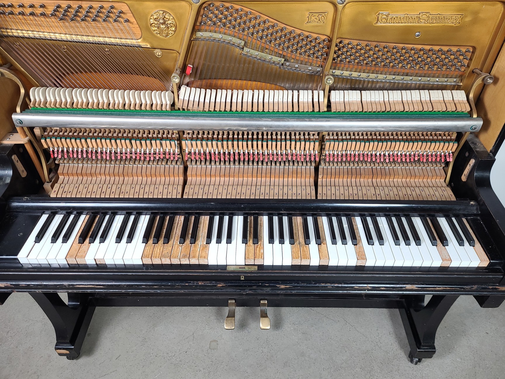 Image of Grotrian Steinweg (18583) Model 130 Upright Piano 1906, 85 Key Ebonised Casework