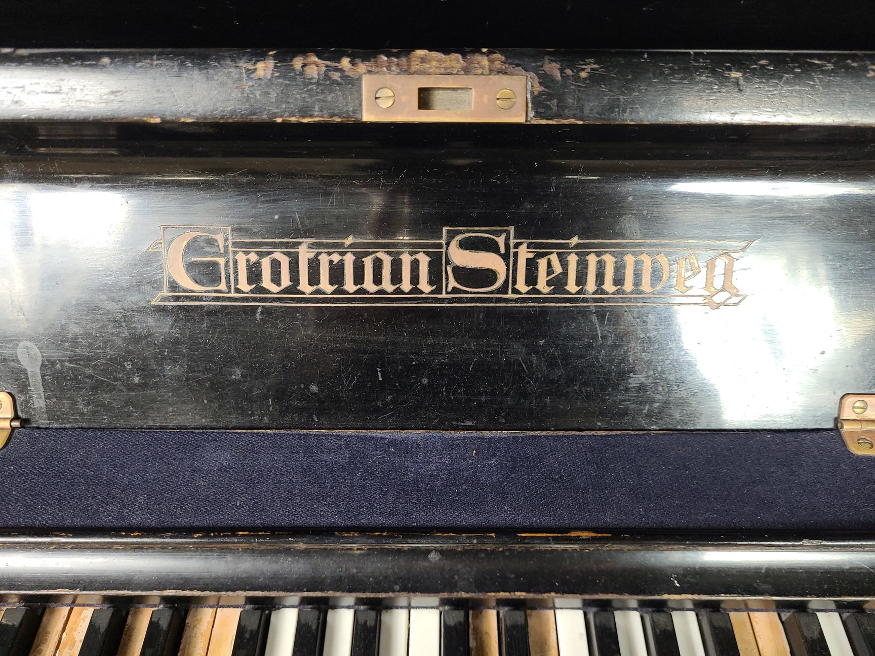 Image of Grotrian Steinweg (18583) Model 130 Upright Piano 1906, 85 Key Ebonised Casework