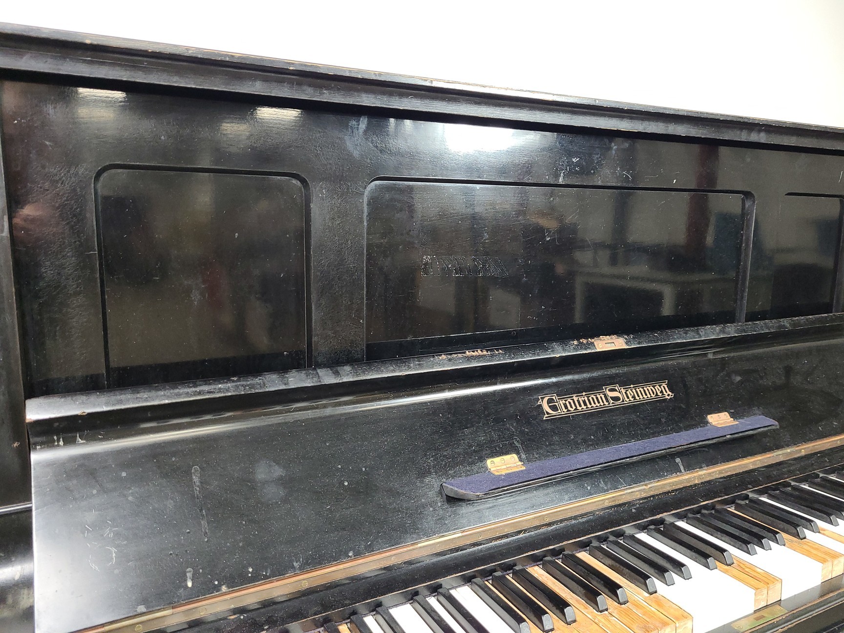 Image of Grotrian Steinweg (18583) Model 130 Upright Piano 1906, 85 Key Ebonised Casework