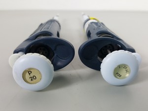 Thumbnail image of 4 x Gilson Pipetman Pipettes 2 x P20 (2 - 20μL) 1 x P2 (0.2 - 2) 1 x P10 (1-10) 