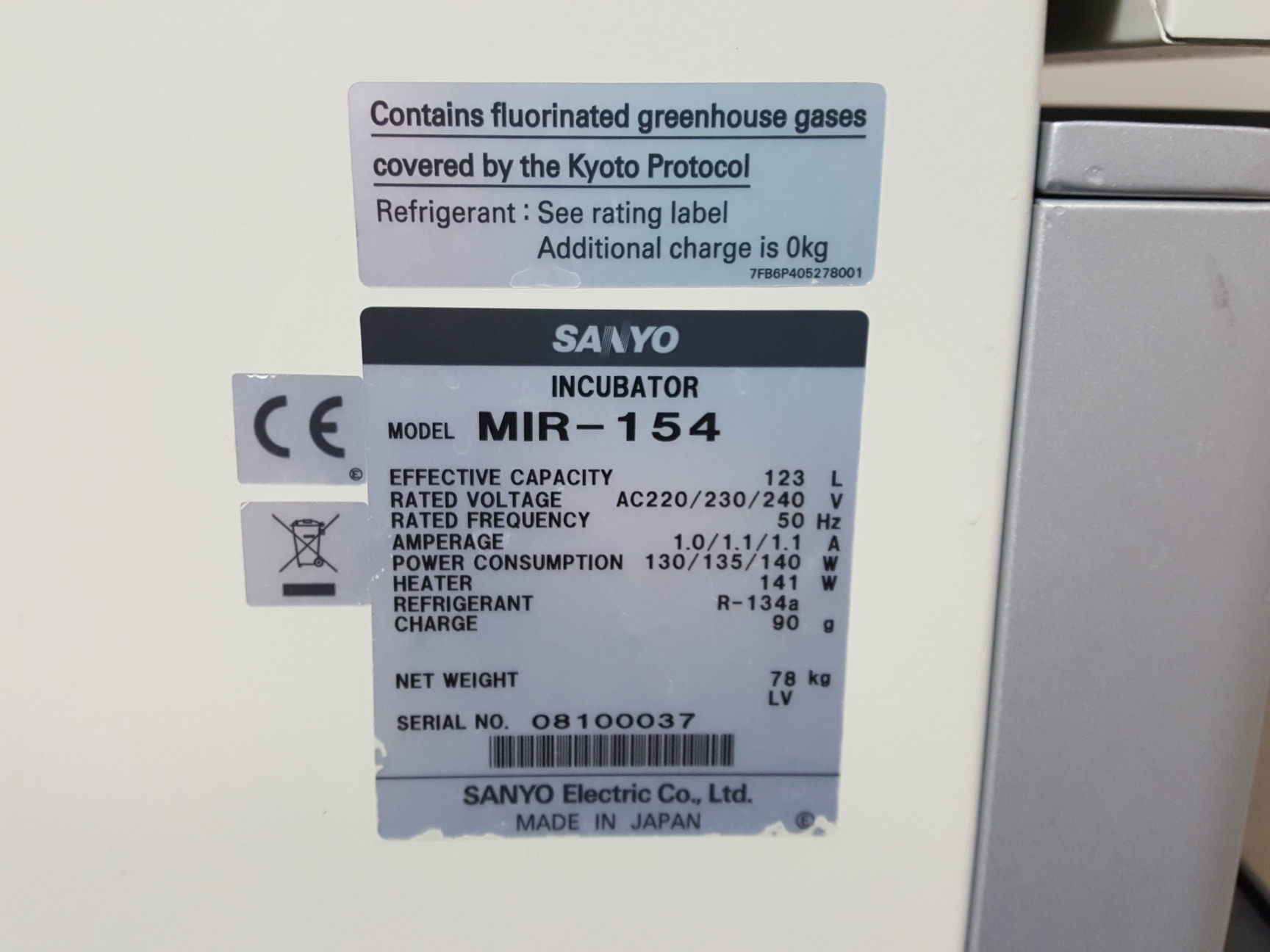 Image of Sanyo MIR-154 Cooled Laboratory Incubator Lab