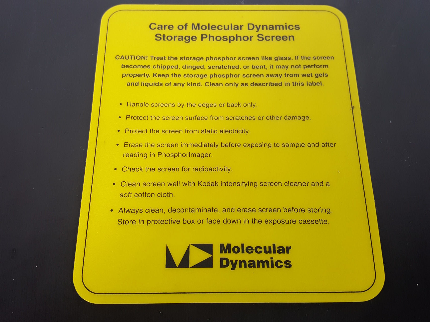 Image of Molecular Dynamics Storage Phosphor Screen Exposure Cassette 35 x 43cm Lab