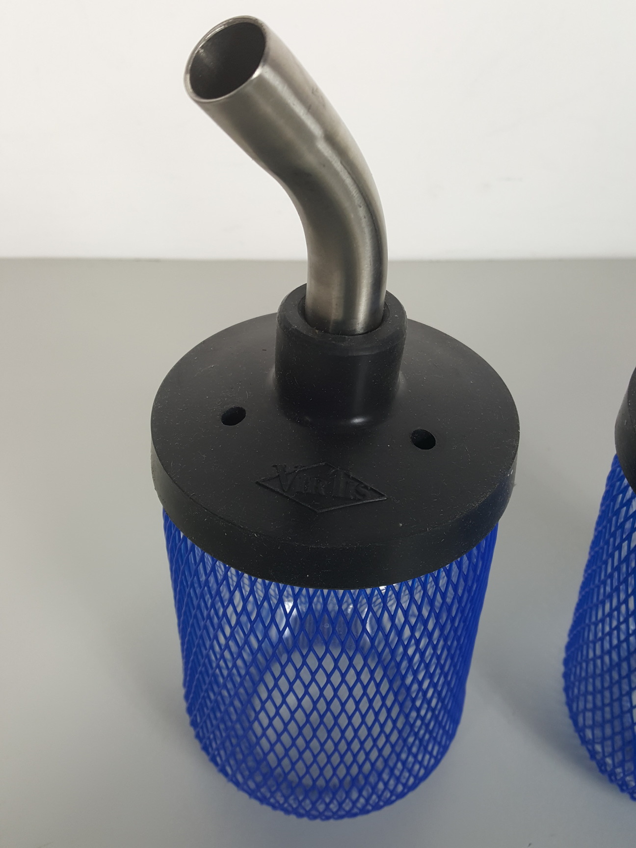 Image of 2 x VirTis 600ml Freeze Dry Flasks with 45º Bend Adapters Lab