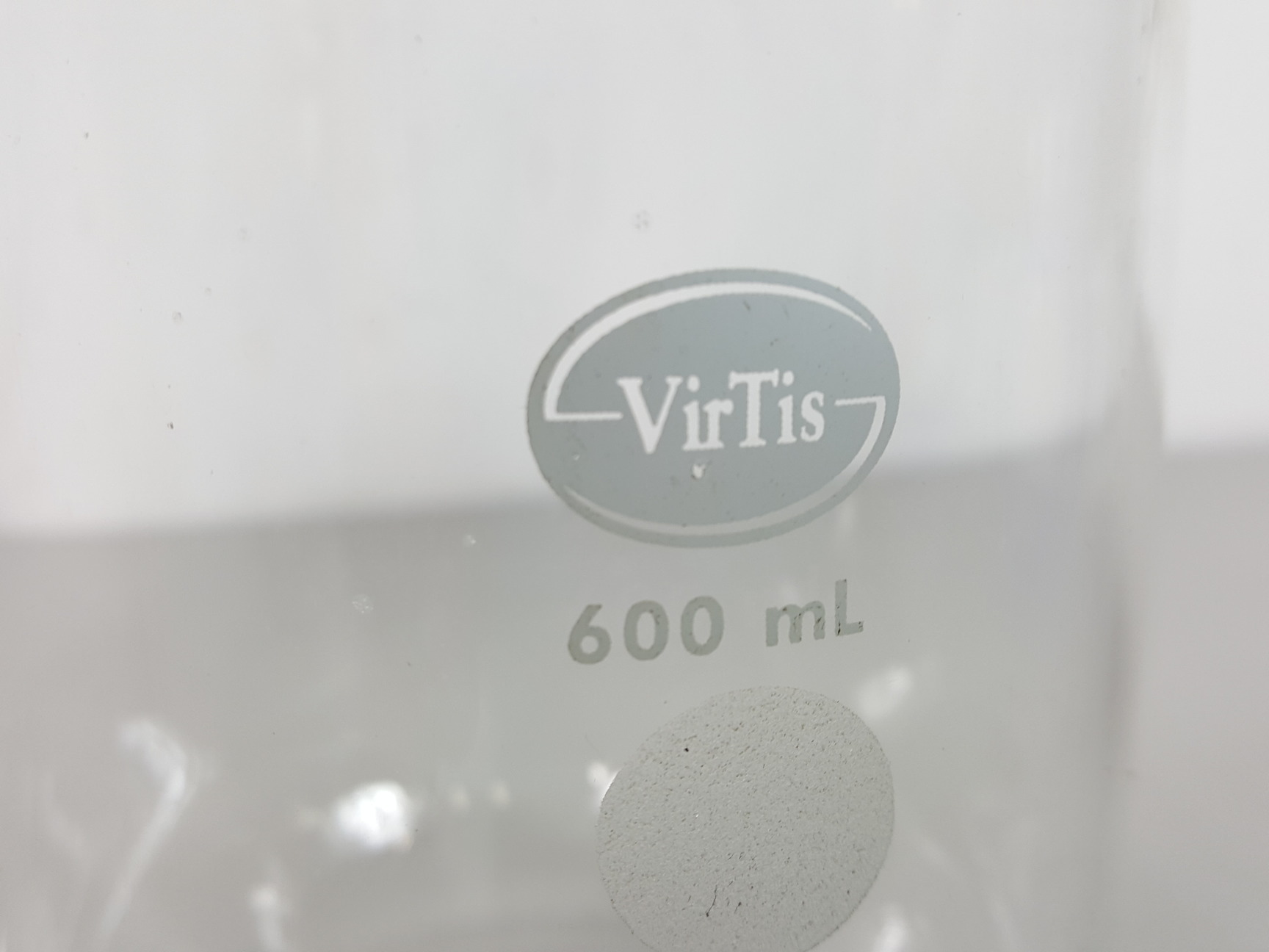 Image of 2 x VirTis 600ml Freeze Dry Flasks with 45º Bend Adapters Lab