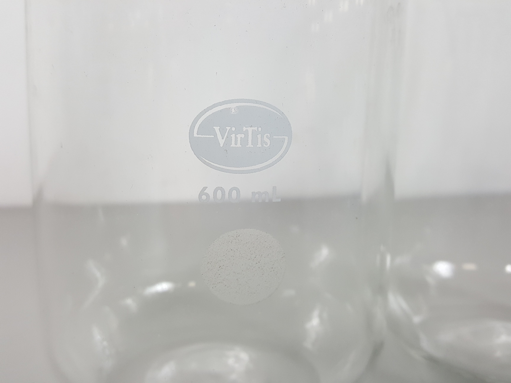 Image of 2 x VirTis 600ml Freeze Dry Flasks with 45º Bend Adapters Lab