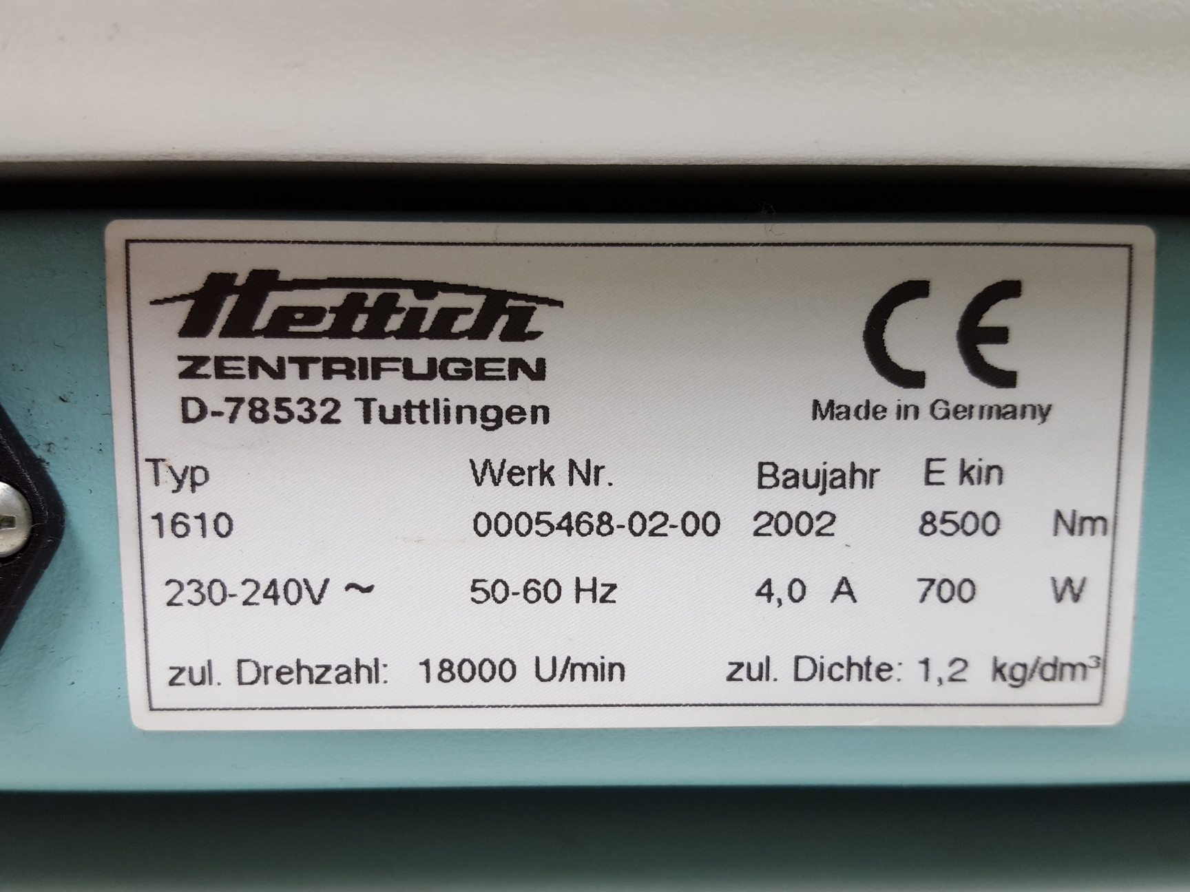 Image of Hettich Universal 32 R 1610 Refrigerated Centrifuge w/ 5000RPM Rotor & Parts Lab
