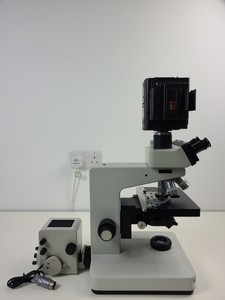 Thumbnail image of Leitz Dialux 20 Microscope & 5 Objectives Inc 100/1.25 OEL PHACO 3 NPL FLUOTAR 