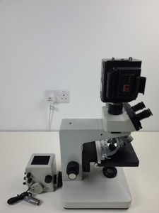 Thumbnail image of Leitz Dialux 20 Microscope & 5 Objectives Inc 100/1.25 OEL PHACO 3 NPL FLUOTAR 