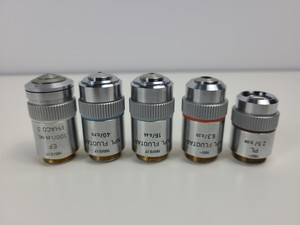 Thumbnail image of Leitz Dialux 20 Microscope & 5 Objectives Inc 100/1.25 OEL PHACO 3 NPL FLUOTAR 