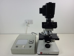Thumbnail image of Leitz Dialux 20 Microscope & 5 Objectives Inc 100/1.25 OEL PHACO 3 NPL FLUOTAR 