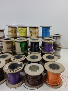 Thumbnail image of 33 x Reels of Farnell & DAVU Equipment Cable -Single Solid & Multi Core 1/0.6mm 