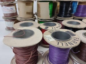 Thumbnail image of 33 x Reels of Farnell & DAVU Equipment Cable -Single Solid & Multi Core 1/0.6mm 