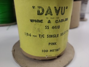 Thumbnail image of 33 x Reels of Farnell & DAVU Equipment Cable -Single Solid & Multi Core 1/0.6mm 