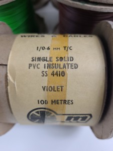 Thumbnail image of 33 x Reels of Farnell & DAVU Equipment Cable -Single Solid & Multi Core 1/0.6mm 