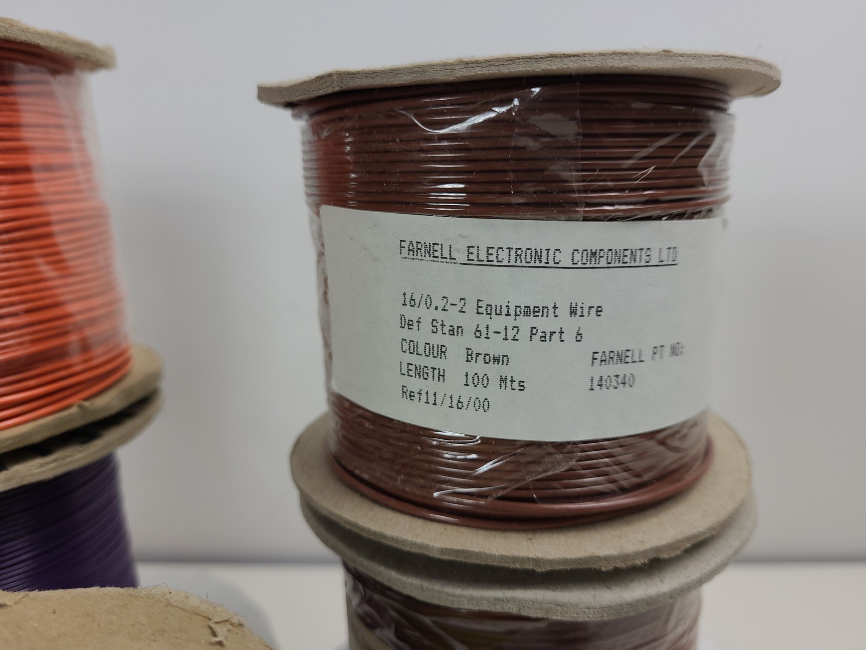 Image of 29 x Reels of Farnell, RS & D.E.F.12 Equipment Wire - Single Solid & Multi Core