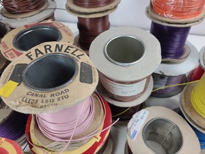 Thumbnail image of 29 x Reels of Farnell, RS & D.E.F.12 Equipment Wire - Single Solid & Multi Core