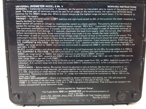 Thumbnail image of Vintage Universal Avometer Model 8 Mark V 8V/5/77