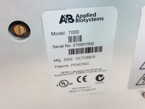 Thumbnail image of Applied Biosystems Model 7000 Abi Prism  PCR Sequence Detection System Lab