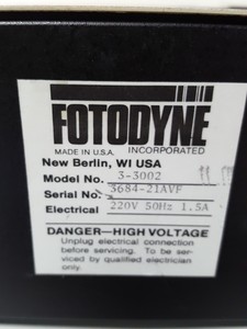 Thumbnail image of Fotodyne Incorporated 3-3002 UV Transilluminator with Shield Lab