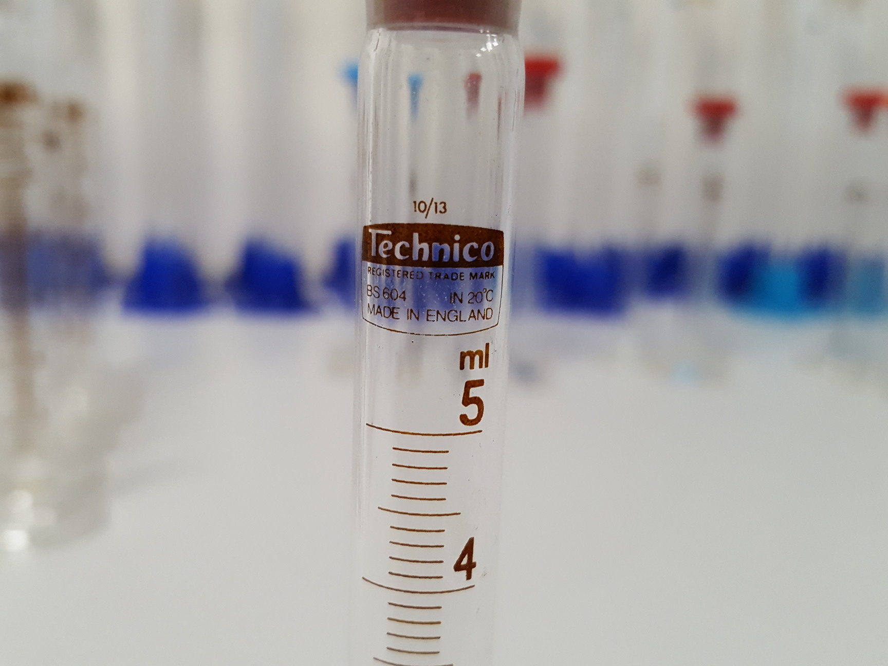 Image of Large Lot of 72 Glass Laboratory Graduated Cylinders - 100ml, 50ml, 5ml, Lab