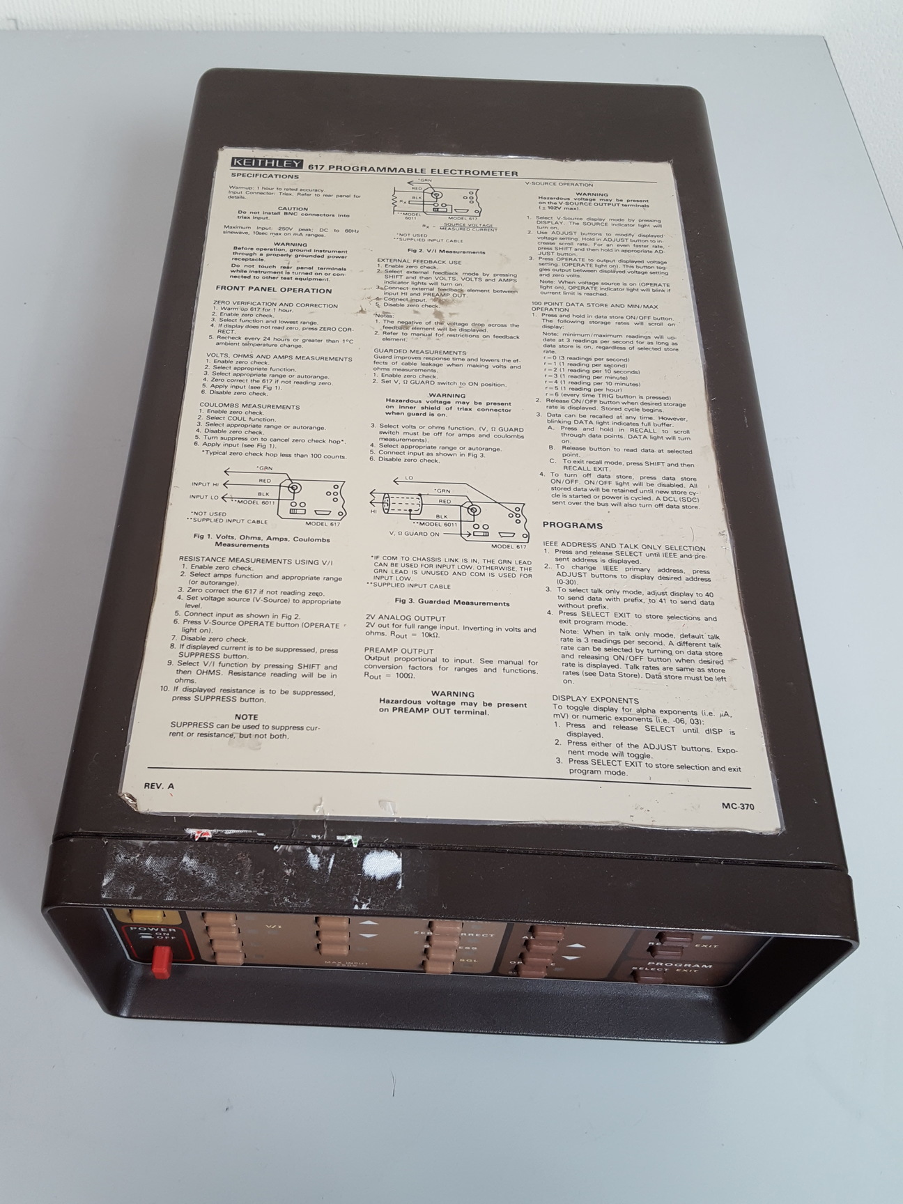 Image of Keithley 617 Programmable Electrometer Lab