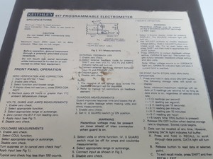 Thumbnail image of Keithley 617 Programmable Electrometer Lab