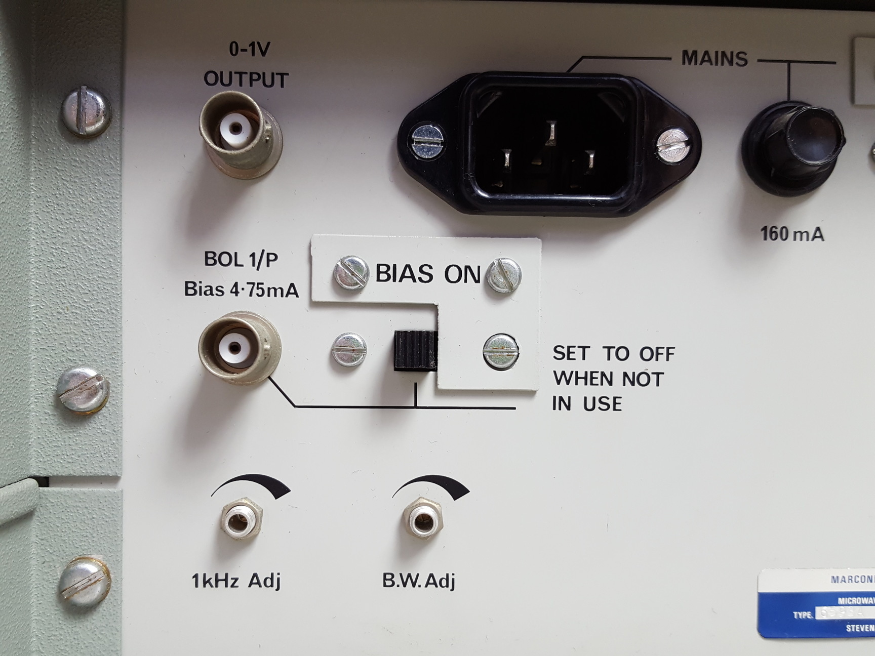 Image of Marconi Instruments VSWR Indicator Type 6953 A Lab