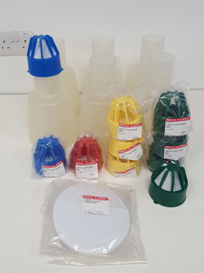 Thumbnail image of 6 x Sigma-Aldrich 2.5L Tunair Shake Flasks, 9 x Caps & Lining Filters Lab