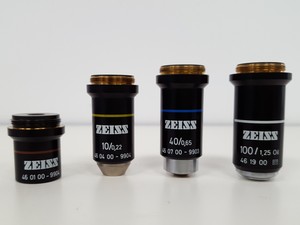 Thumbnail image of Carl Zeiss NT 6V Binocular Microscope & 4 Objectives 