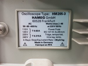 Thumbnail image of Hameg Oscilloscope Model HM2053 Lab