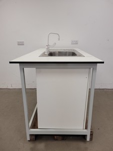 Thumbnail image of Trespa Laboratory Sink Unit with Cupboard 160cm x 80cm x 90cm LWH Lab
