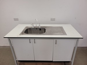 Thumbnail image of Trespa Laboratory Sink Unit with Cupboard 160cm x 80cm x 90cm LWH Lab