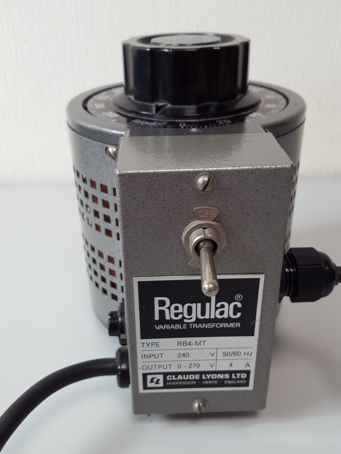 Vintage Claude Lyons Regulac Variable Transformer Lab