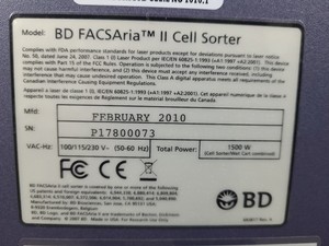 Thumbnail image of BD FACSAria II System - Cell Sorter, Fluidics Cart, PC & Software Lab