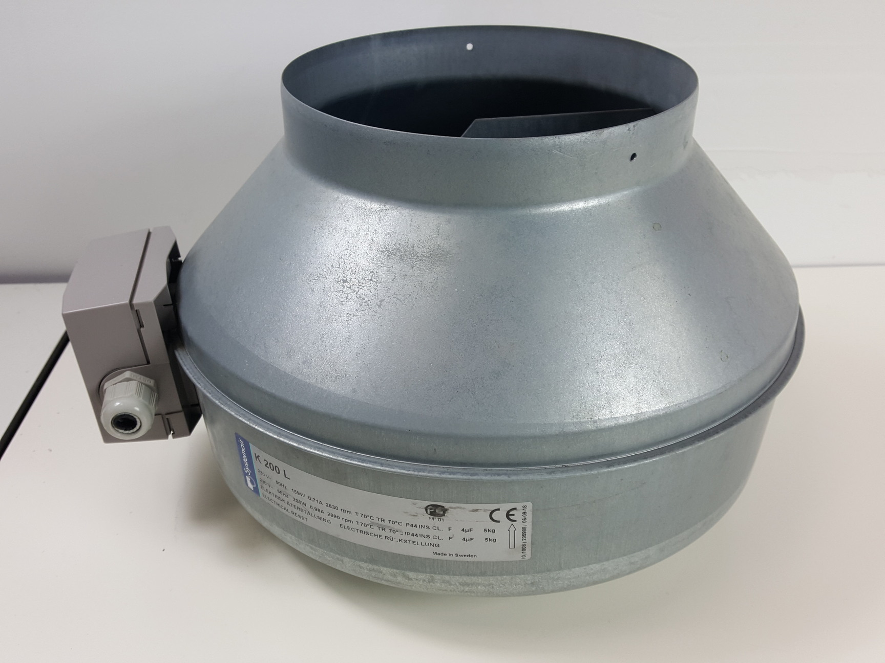 Image of Systemair AC 8 Inch Duct Extraction Fan Model K200 L