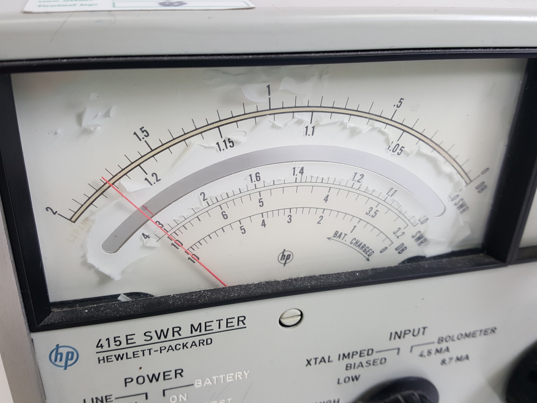 Image of HP Hewlett Packard Model 415 E SWR Meter Lab