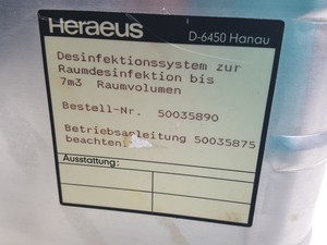 Thumbnail image of Heraeus Instruments Formalin Disinfection System Lab