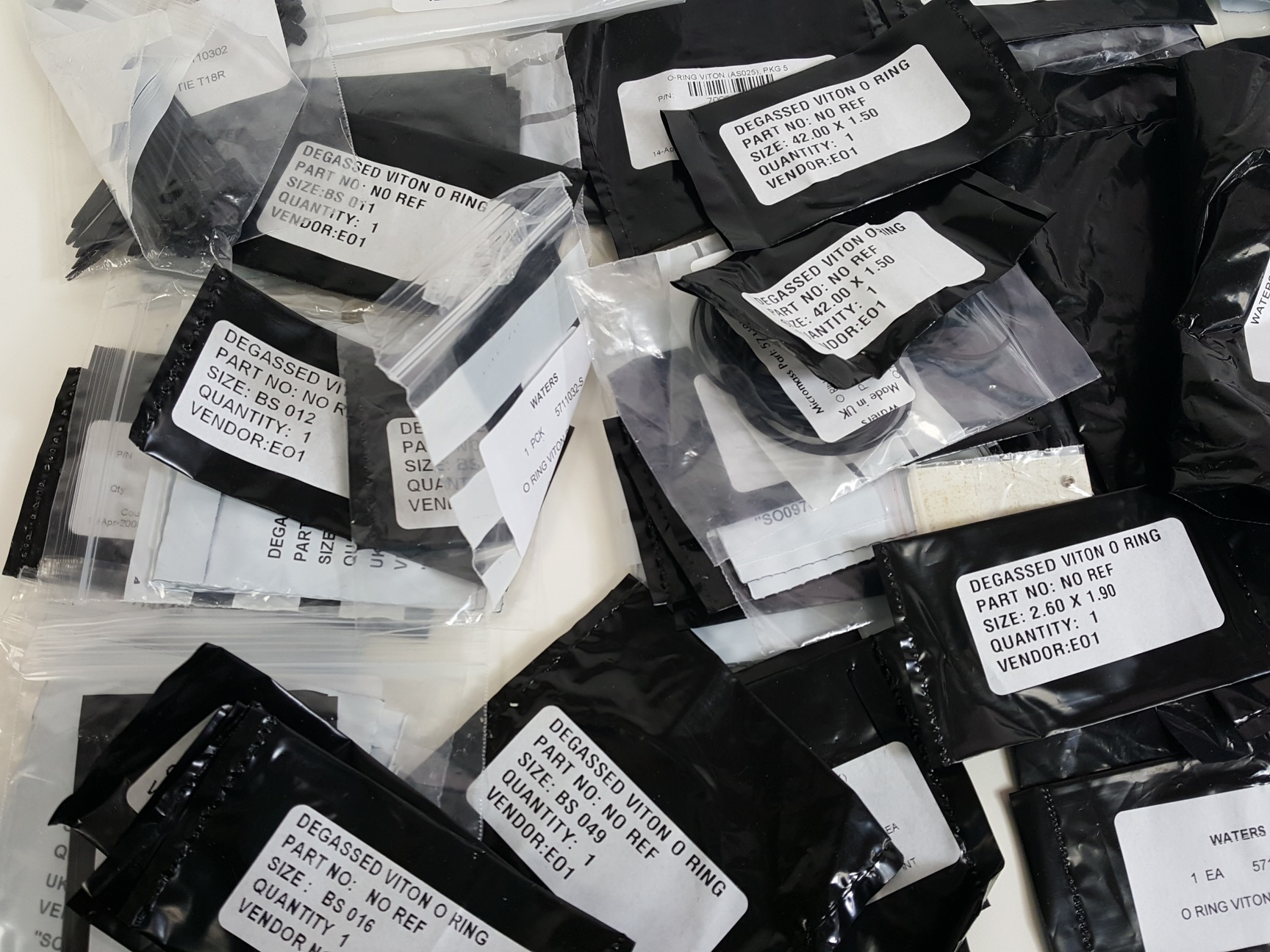 Image of Lot of Waters/Micromass Spare Parts - O-Rings, Capillary Tubes, Screws, Filters 